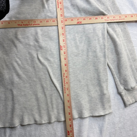 Grayers XXL Thermal Long Slv Shirt Waffle Knit Minimalist Cozy Neutral Utility - Picture 6 of 8